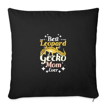 Best leopard gecko mom ever - Sofa pillowcase 17,3'' x 17,3'' (45 x 45 cm) - black - Front