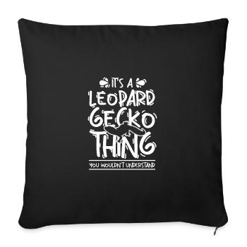 It's a leopard gecko thing you wouldn't understand - Sofa pillowcase 17,3'' x 17,3'' (45 x 45 cm) - black - Front