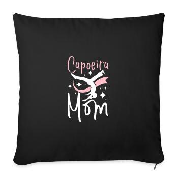 Fête des mères Mama Capoeira Mom - Housse de coussin décorative 45 x 45 cm - noir - Devant
