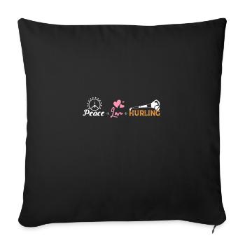 Paix Amour Hurling - Housse de coussin décorative 45 x 45 cm - noir - Devant