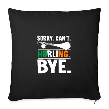 Désolé, je ne peux pas lancer au revoir - Housse de coussin décorative 45 x 45 cm - noir - Devant