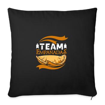 Team Empanadas - Sofa pillowcase 17,3'' x 17,3'' (45 x 45 cm) - black - Front