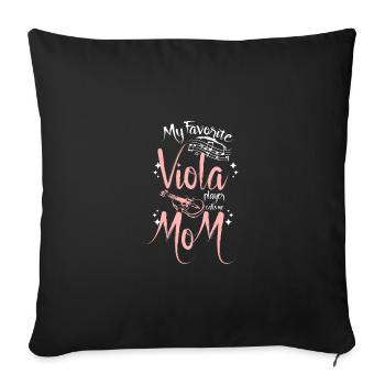 Fête des mères Mon altiste préféré m’appelle maman - Housse de coussin décorative 45 x 45 cm - noir - Devant