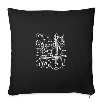 Ma baguette m’a choisi comme altiste - Housse de coussin décorative 45 x 45 cm - noir - Devant