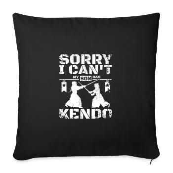 Désolé je ne peux pas, mon fils a du Kendo - Housse de coussin décorative 45 x 45 cm - noir - Devant