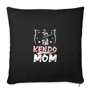 Fête des Mères Kendo Mama Mom - Housse de coussin décorative 45 x 45 cm - noir - Devant