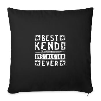 Meilleur instructeur de Kendo de tous les temps - Housse de coussin décorative 45 x 45 cm - noir - Devant