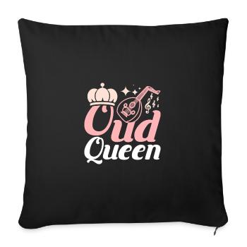 Oud Queen - Sofa pillowcase 17,3'' x 17,3'' (45 x 45 cm) - black - Front
