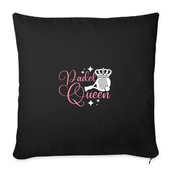 Women Padel Tennis Queen - Sofa pillowcase 17,3'' x 17,3'' (45 x 45 cm) - black - Front