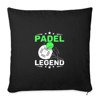 Padel legend - Sofa pillowcase 17,3'' x 17,3'' (45 x 45 cm) - black - Front