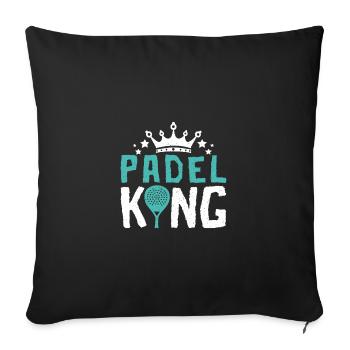 Padel King - Sofa pillowcase 17,3'' x 17,3'' (45 x 45 cm) - black - Front