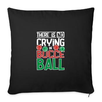 Il n’y a pas de pleurs à la pétanque - Housse de coussin décorative 45 x 45 cm - noir - Devant