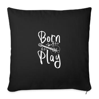 Born to play Mandolin - Sofa pillowcase 17,3'' x 17,3'' (45 x 45 cm) - black - Front