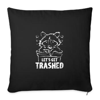 Faisons tomber le raton laveur - Housse de coussin décorative 45 x 45 cm - noir - Devant