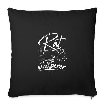 Chuchoteur de rats - Housse de coussin décorative 45 x 45 cm - noir - Devant