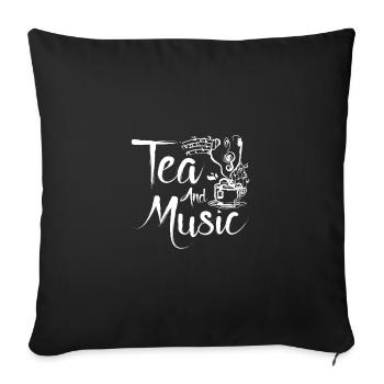 Tea and Music - Sofakissenbezug 45 x 45 cm - Schwarz - Vorne