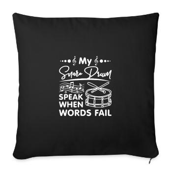 Ma caisse claire parle quand les mots manquent - Housse de coussin décorative 45 x 45 cm - noir - Devant