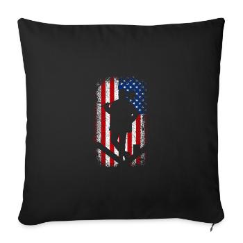 Usa american flag 4th of july chimney sweep - Sofakissenbezug 45 x 45 cm - Schwarz - Vorne