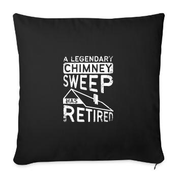 A legendary chimney sweep has retired - Sofa pillowcase 17,3'' x 17,3'' (45 x 45 cm) - black - Front