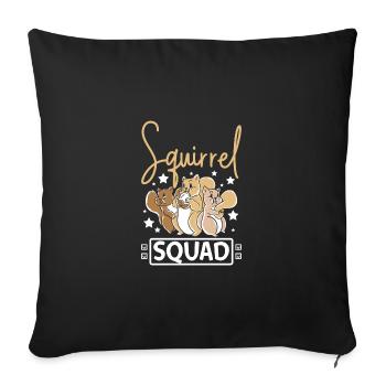 Cute Squirrel squad - Sofakissenbezug 45 x 45 cm - Schwarz - Vorne