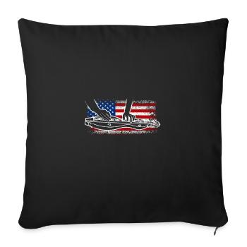 America USA Flag 4th of July Dulcimer - Sofakissenbezug 45 x 45 cm - Schwarz - Vorne