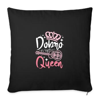 Women Girl Dobro Queen - Sofa pillowcase 17,3'' x 17,3'' (45 x 45 cm) - black - Front
