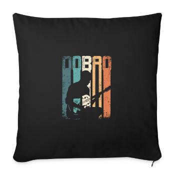 Retro Vintage Dobro Player - Sofa pillowcase 17,3'' x 17,3'' (45 x 45 cm) - black - Front