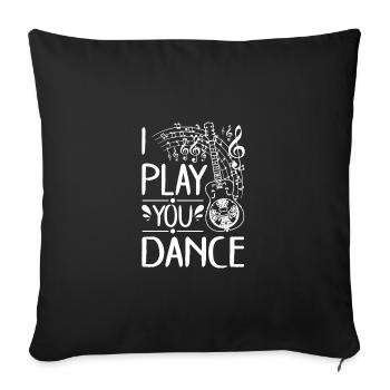 I play you dance dobro resonator guitar - Sofa pillowcase 17,3'' x 17,3'' (45 x 45 cm) - black - Front