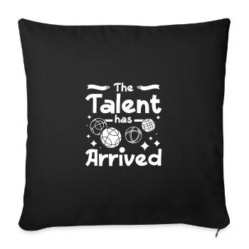 Le talent est arrivé Joueur de pétanque - Housse de coussin décorative 45 x 45 cm - noir - Devant