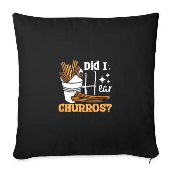 Ai-je entendu des churros - Housse de coussin décorative 45 x 45 cm - noir - Devant
