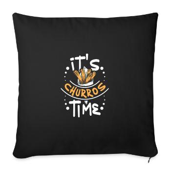 C’est l’heure des churros - Housse de coussin décorative 45 x 45 cm - noir - Devant