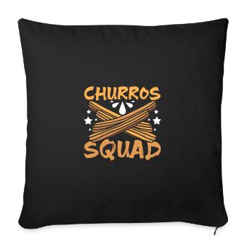 L’équipe des Churros - Housse de coussin décorative 45 x 45 cm - noir - Devant