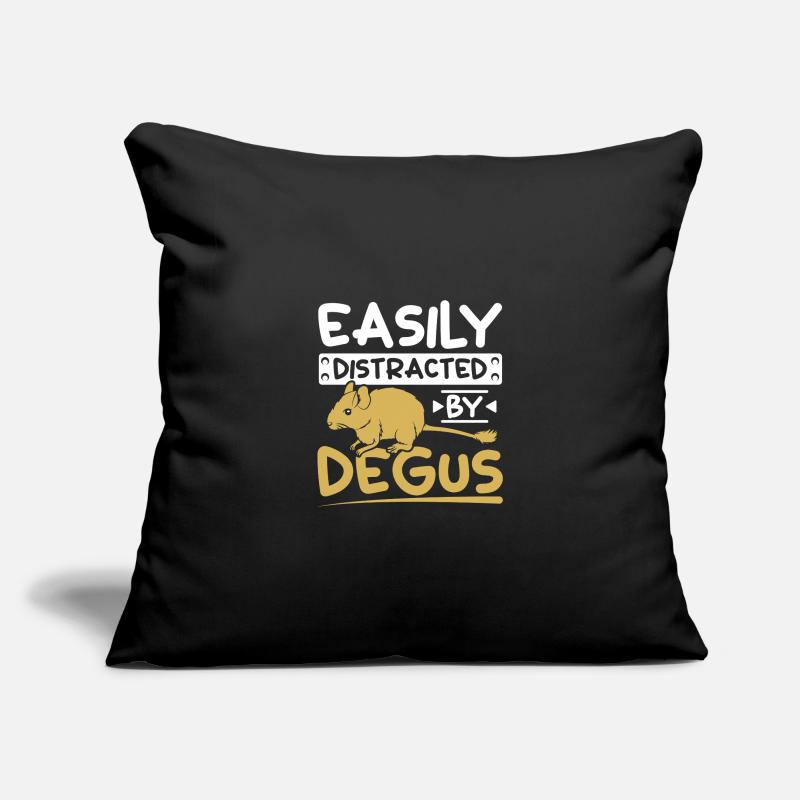 Facilement distrait par les octodons Housse de coussin décorative 45 x 45 cm