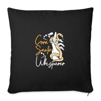 Corn snake whisperer - Sofa pillowcase 17,3'' x 17,3'' (45 x 45 cm) - black - Front