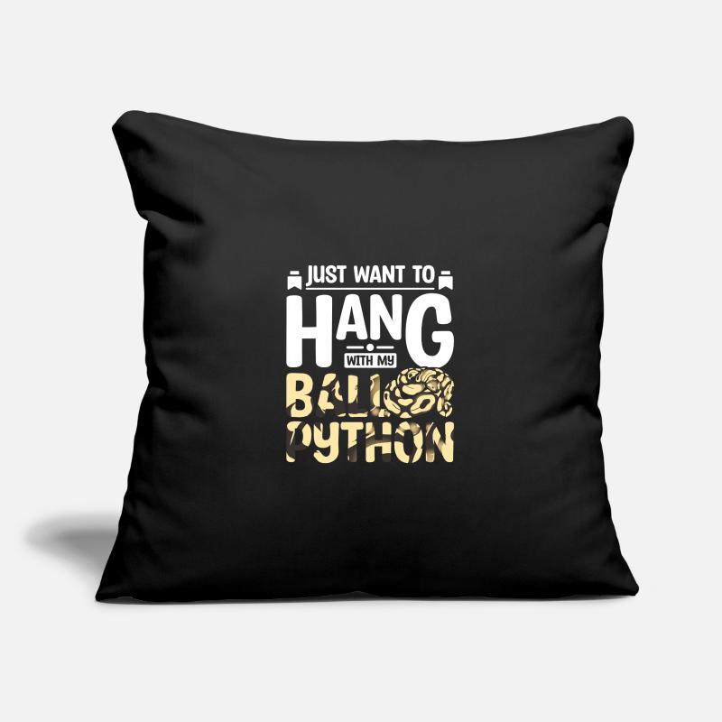 Je veux juste passer du temps avec mon python royal Housse de coussin décorative 45 x 45 cm