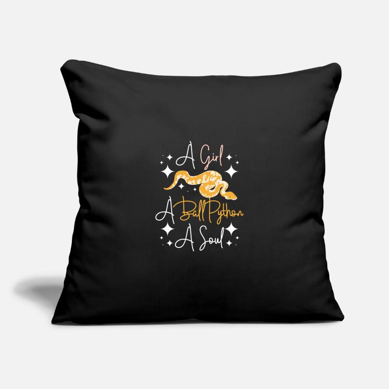 Une fille, un python royal, une âme Housse de coussin décorative 45 x 45 cm