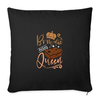Brownie making queen - Sofa pillowcase 17,3'' x 17,3'' (45 x 45 cm) - black - Front