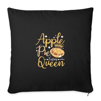 Apple pie eating queen - Sofakissenbezug 45 x 45 cm - Schwarz - Vorne
