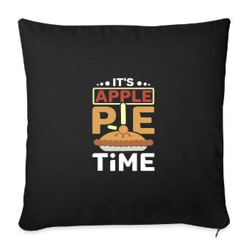 C’est l’heure de la tarte aux pommes - Housse de coussin décorative 45 x 45 cm - noir - Devant
