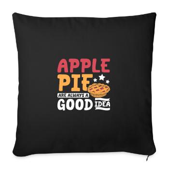 La tarte aux pommes est toujours une bonne idée - Housse de coussin décorative 45 x 45 cm - noir - Devant