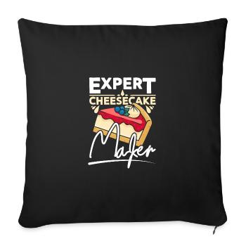 Expert Cheesecake maker - Sofa pillowcase 17,3'' x 17,3'' (45 x 45 cm) - black - Front