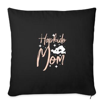 Fête des mères Maman Hapkido - Housse de coussin décorative 45 x 45 cm - noir - Devant