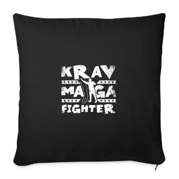 Combattant de Krav maga - Housse de coussin décorative 45 x 45 cm - noir - Devant