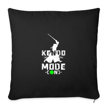 Mode Kendo activé - Housse de coussin décorative 45 x 45 cm - noir - Devant