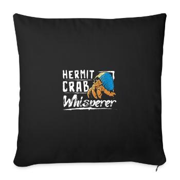 Chuchoteur de bernard-l’ermite - Housse de coussin décorative 45 x 45 cm - noir - Devant