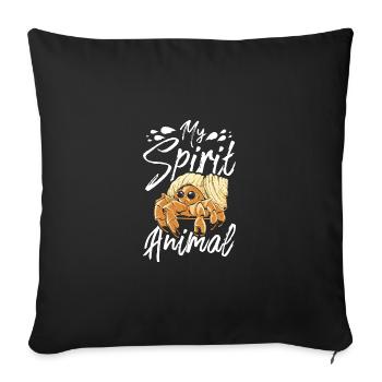 Bernard-l’ermite Mon animal spirituel - Housse de coussin décorative 45 x 45 cm - noir - Devant