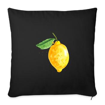 lemon - Sofa pillowcase 17,3'' x 17,3'' (45 x 45 cm) - black - Front