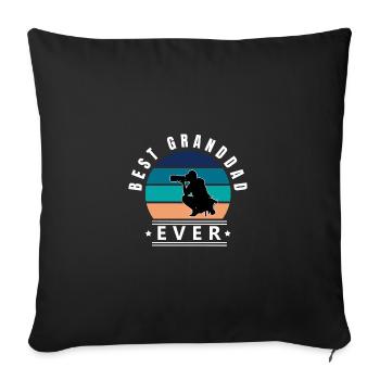 Best Granddad Ever Photographer W - Sofa pillowcase 17,3'' x 17,3'' (45 x 45 cm) - black - Front