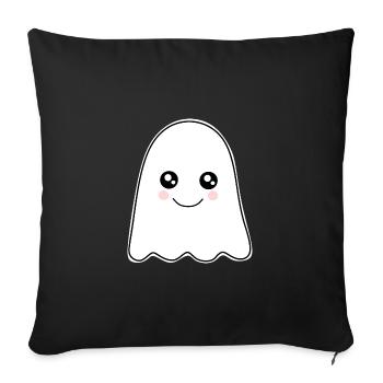 Kawaii Ghost Ghosts Halloween Halloween Costume - Sofa pillowcase 17,3'' x 17,3'' (45 x 45 cm) - black - Front