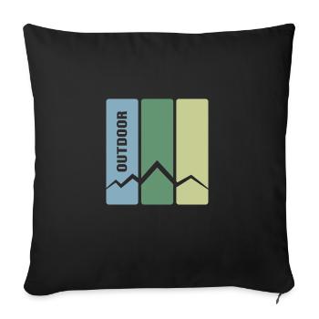 outdoor wandern trekking wanderweg - Sofakissenbezug 45 x 45 cm - Schwarz - Vorne